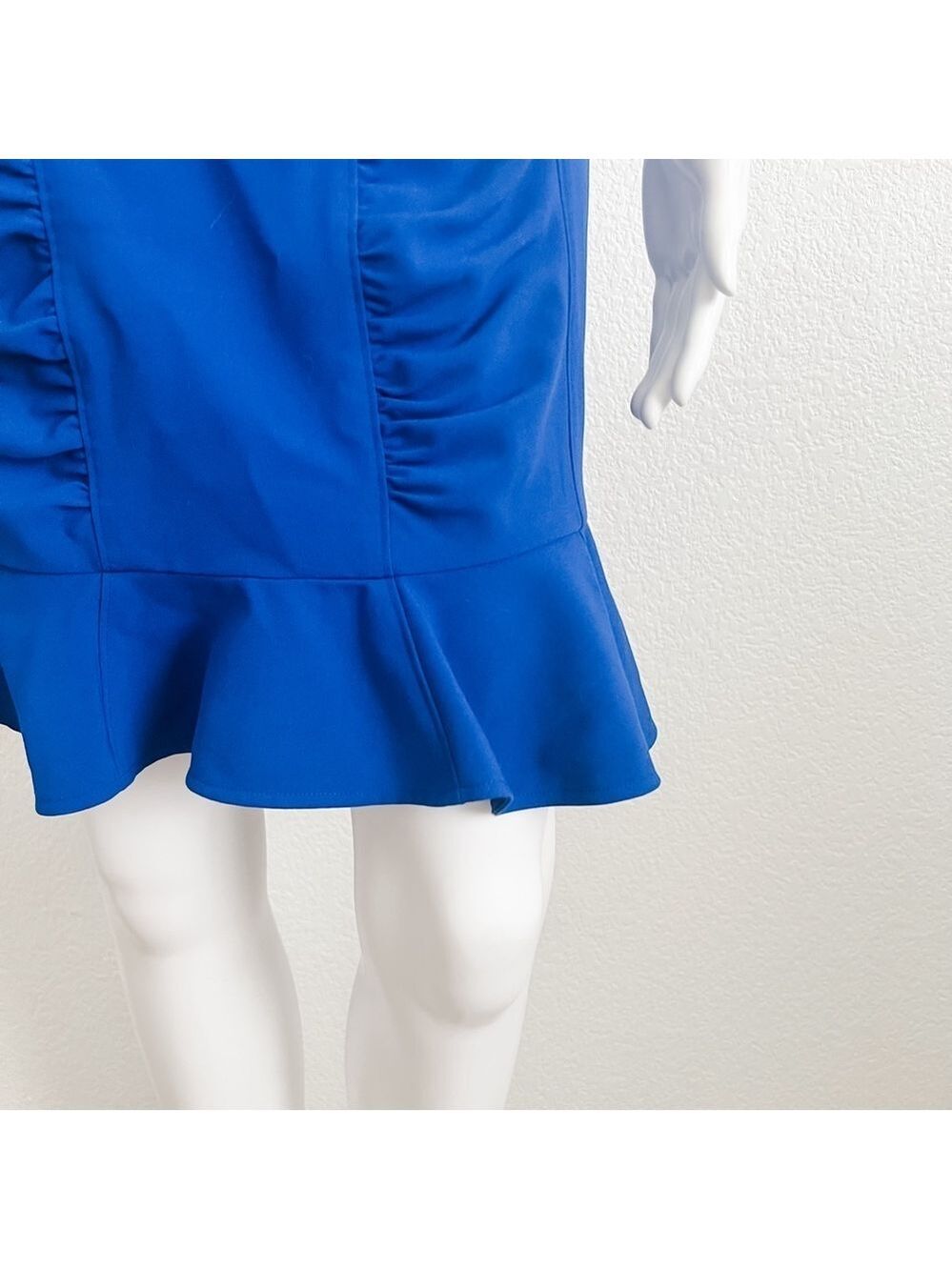 Anthropologie HD Paris Size 4 Blue Winnow Trumpet Tulip Peplum Skirt Officecore - Picture 5 of 8